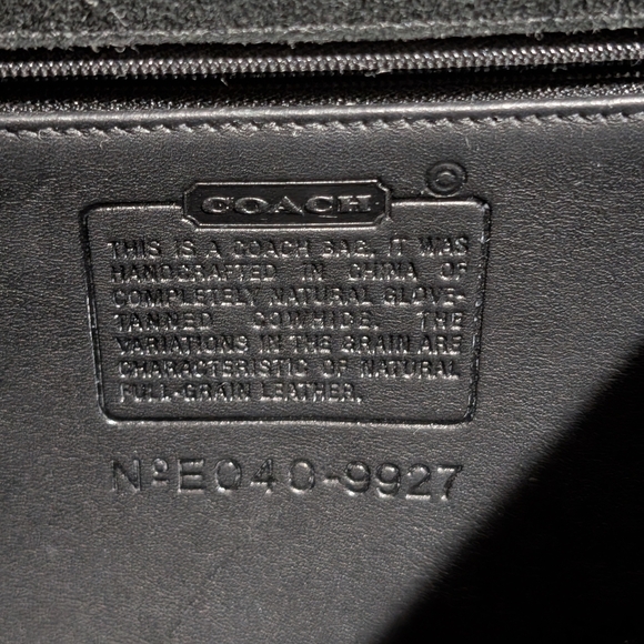 Coach Y2K Vintage Willis Black With Top Handle Brass Hardware Crossbody Bag 9927 - Picture 9 of 13